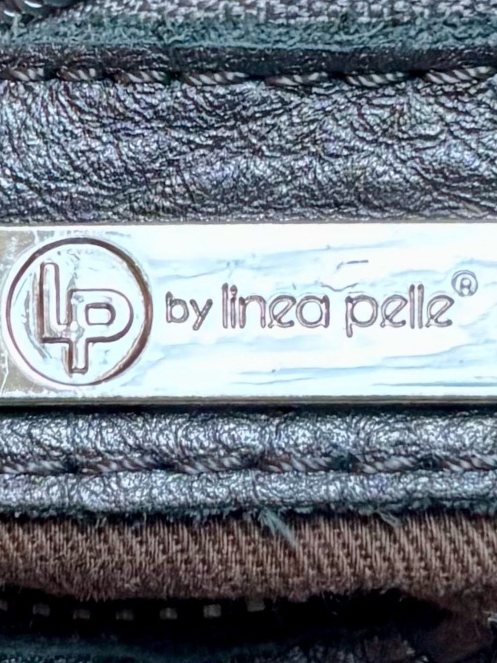 Linea Pelle Teal Perforated Leather Crossbody Bag - Picture 6 of 10